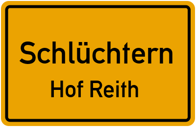 Straßenverzeichnis Schlüchtern Hof Reith