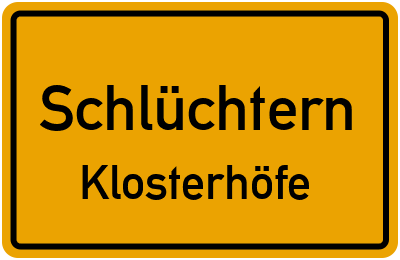 Straßenverzeichnis Schlüchtern Klosterhöfe