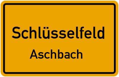 Straßenverzeichnis Schlüsselfeld Aschbach