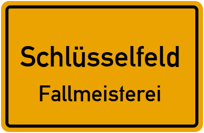 Straßenverzeichnis Schlüsselfeld Fallmeisterei