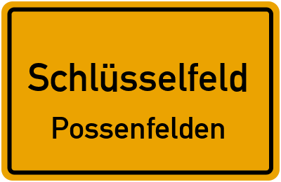 Straßenverzeichnis Schlüsselfeld Possenfelden