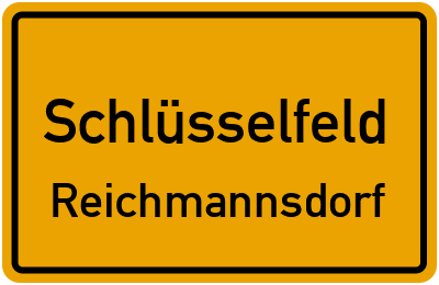 Straßenverzeichnis Schlüsselfeld Reichmannsdorf