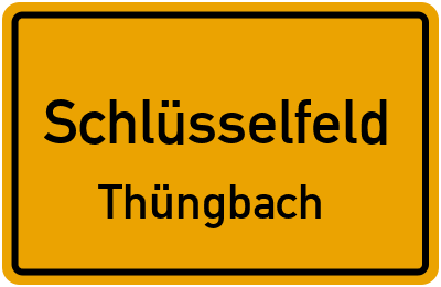 Straßenverzeichnis Schlüsselfeld Thüngbach