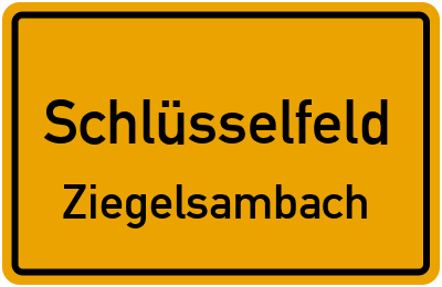 Straßenverzeichnis Schlüsselfeld Ziegelsambach