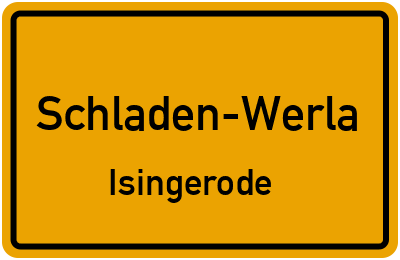 Straßenverzeichnis Schladen-Werla Isingerode