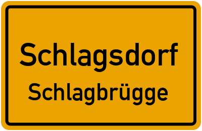 Straßenverzeichnis Schlagsdorf Schlagbrügge