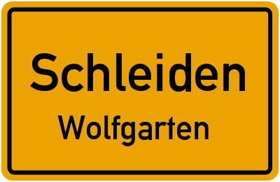 Straßenverzeichnis Schleiden Wolfgarten