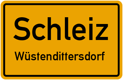 Straßenverzeichnis Schleiz Wüstendittersdorf