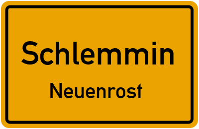 Straßenverzeichnis Schlemmin Neuenrost