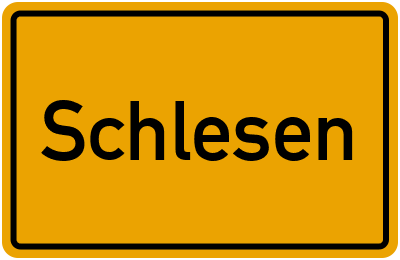 Ortsschild von Schlesen in Schleswig-Holstein