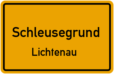 Straßenverzeichnis Schleusegrund Lichtenau