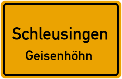 Straßenverzeichnis Schleusingen Geisenhöhn