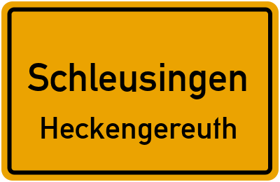 Straßenverzeichnis Schleusingen Heckengereuth