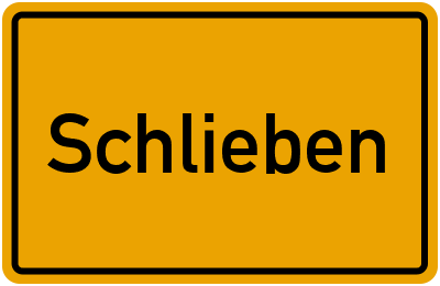 Ortsschild von Stadt Schlieben in Brandenburg