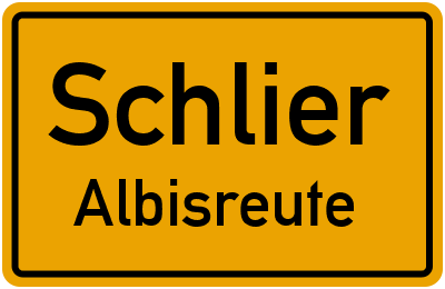 Straßenverzeichnis Schlier Albisreute