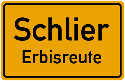 Ortsschild Schlier Erbisreute
