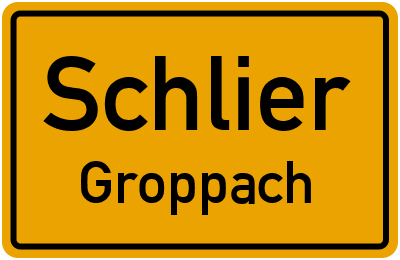 Straßenverzeichnis Schlier Groppach