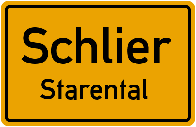 Straßenverzeichnis Schlier Starental