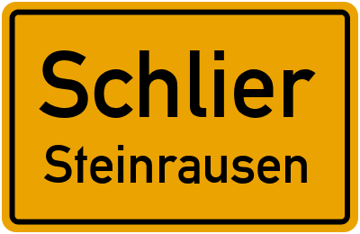 Straßenverzeichnis Schlier Steinrausen