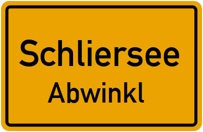 Straßenverzeichnis Schliersee Abwinkl