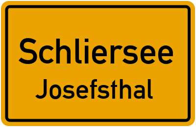 Straßenverzeichnis Schliersee Josefsthal