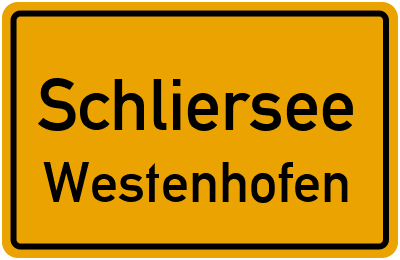 Straßenverzeichnis Schliersee Westenhofen