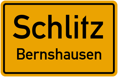Straßenverzeichnis Schlitz Bernshausen