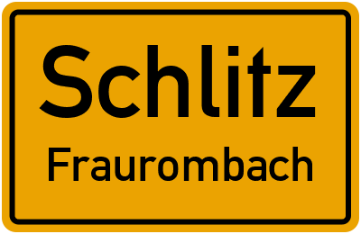 Straßenverzeichnis Schlitz Fraurombach