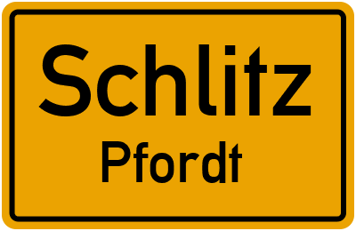 Straßenverzeichnis Schlitz Pfordt