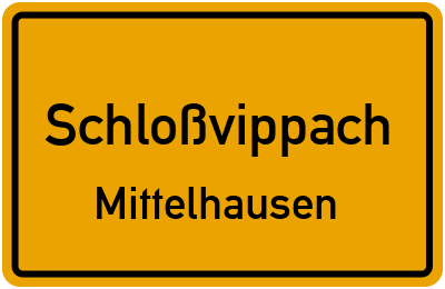 Straßenverzeichnis Schloßvippach Mittelhausen