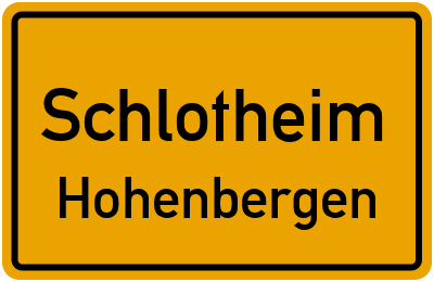 Straßenverzeichnis Schlotheim Hohenbergen