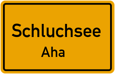 Straßenverzeichnis Schluchsee Aha