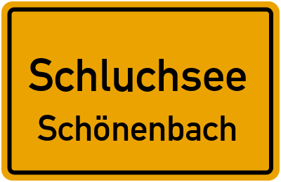 Ortsschild Schluchsee Schönenbach