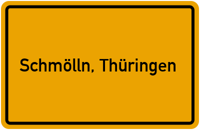 Ortsschild von Stadt Schmölln, Thüringen in Thüringen