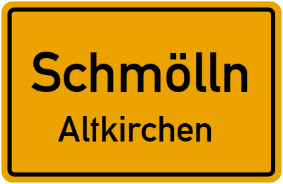 Straßenverzeichnis Schmölln Altkirchen