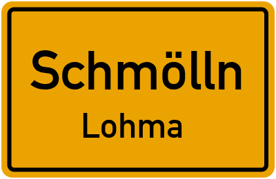 Straßenverzeichnis Schmölln Lohma