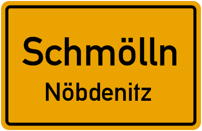 Straßenverzeichnis Schmölln Nöbdenitz
