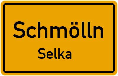 Straßenverzeichnis Schmölln Selka