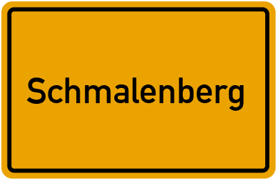 Ortsschild von Schmalenberg in Rheinland-Pfalz