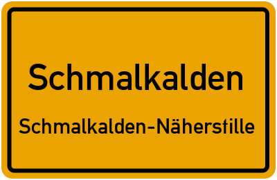 Straßenverzeichnis Schmalkalden Schmalkalden-Näherstille