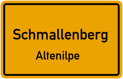 Ortsschild Schmallenberg Altenilpe