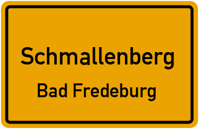 Straßenverzeichnis Schmallenberg Bad Fredeburg