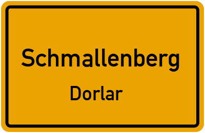 Straßenverzeichnis Schmallenberg Dorlar