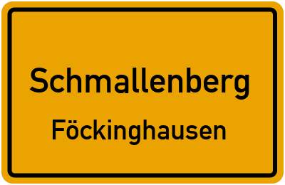 Ortsschild Schmallenberg Föckinghausen