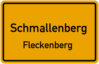 Ortsschild Schmallenberg Fleckenberg