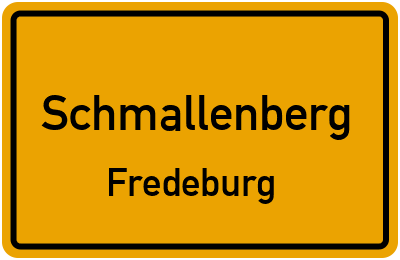 Straßenverzeichnis Schmallenberg Fredeburg