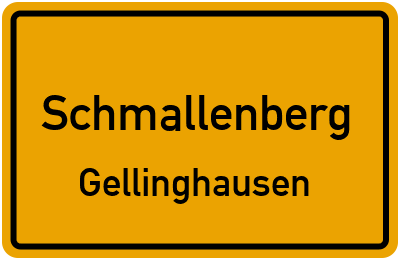 Ortsschild Schmallenberg Gellinghausen