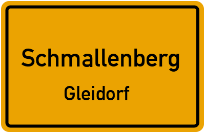 Straßenverzeichnis Schmallenberg Gleidorf