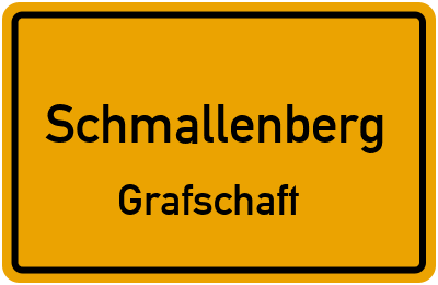 Ortsschild Schmallenberg Grafschaft
