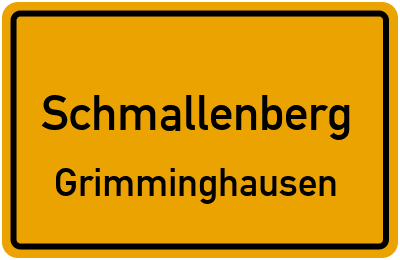 Straßenverzeichnis Schmallenberg Grimminghausen